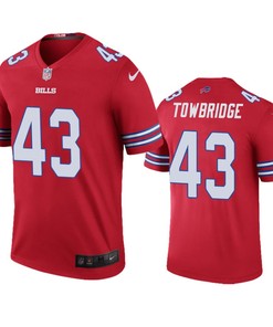 Buffalo Bills Keith Towbridge Red Color Rush Legend Jersey
