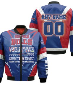 Buffalo Bills Kyle Williams 95 Thank You For The Memories Legend Signature NFL With Custom Name Number For Bills Fans Bomber Jacket