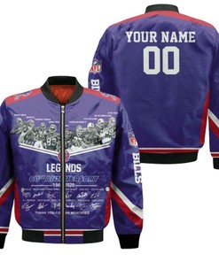 Buffalo Bills Legends Sign 60th Anniversary Afc West Champions Snoopy Fan Personalized Bomber Jacket