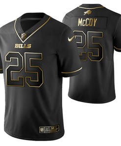 Buffalo Bills Lesean Mccoy 25 2021 Nfl Golden Brandedition Black Jersey Gift For Bills Fans