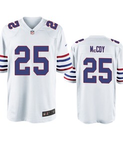 Buffalo Bills Lesean Mccoy White Throwback Game Jersey - Men