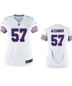 Buffalo Bills Lorenzo Alexander White Throwback Game Jersey - Women