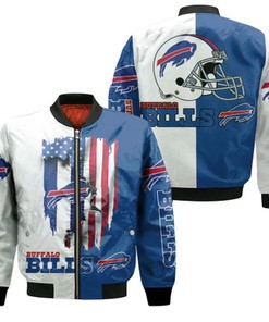 Buffalo Bills Love Under Ripped Flag 2020 Afc East Champions Bomber Jacket