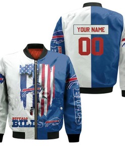 Buffalo Bills Love Under Ripped Flag 2020 Afc East Champions Personalized Bomber Jacket