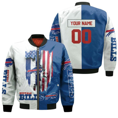 Buffalo Bills Love Under Ripped Flag 2020 Afc East Champions Personalized Bomber Jacket