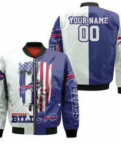 Buffalo Bills Love Under Ripped Flag 2020 Afc East Champions Personalized Bomber Jacket Model 736