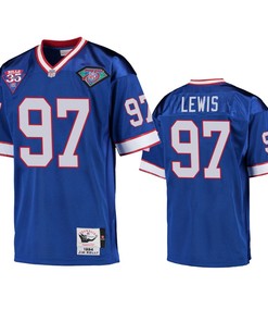 Buffalo Bills Marquavius Lewis Royal Vintage Replica Jersey - Men