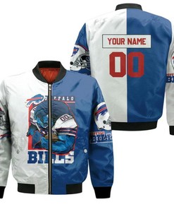 Buffalo Bills Mascot 2020 Afc East Champions Personalized Bomber Jacket Model 742