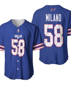 Buffalo Bills Matt Milano #58 Nfl Legend Player American Football Game Royal 3d Designed Allover Gift For Bills Fans Baseball Jersey