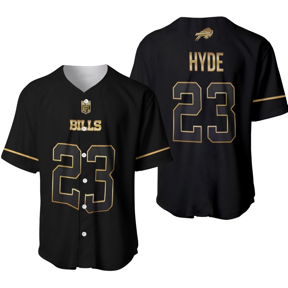 Buffalo Bills Micah Hyde #23 Great Player Nfl Black Golden Brandedition Vapor Limited Jersey Style Gift For Bills Fans Baseball Jersey