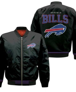 Buffalo Bills NFL American Football Team Logo Black Gift For Bills Fans Bomber Jacket