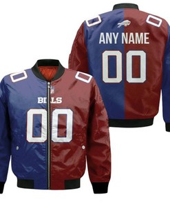 Buffalo Bills NFL Vapor Limited Royal Red Two Tone Jersey Style Custom Gift For Bills Fans Bomber Jacket