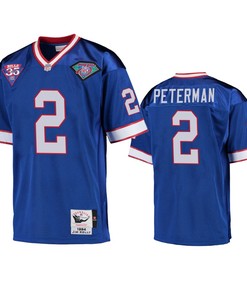Buffalo Bills Nathan Peterman Royal Vintage Replica Jersey - Men