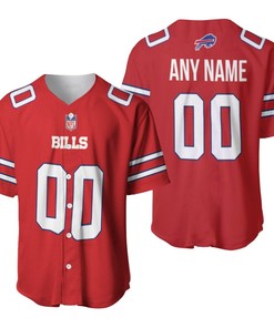 Buffalo Bills Nfl American Football Red Color Rush Jersey Style Custom Gift For Bills Fans Baseball Jersey