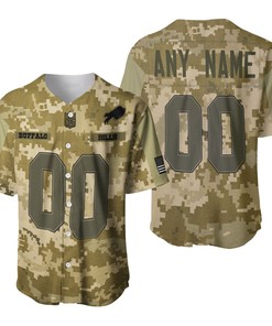 Buffalo Bills Nfl American Football Team Logo Camouflage 3d Designed Allover Custom Gift For Bills Fans Baseball Jersey