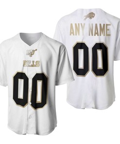 Buffalo Bills Nfl American Football Team White 100th Season Golden Brandedition Jersey Style Custom Gift For Bills Fans Baseball Jersey
