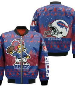Buffalo Bills Number 12 The Simpsons Cartoon Art Style Bomber Jacket Model 760