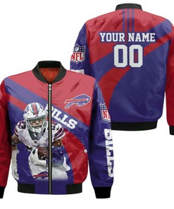 Buffalo Bills Number 23 Aaron Williams With Sign Personalized Bomber Jacket Model 768