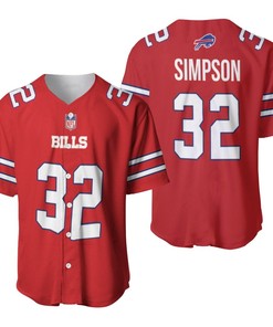 Buffalo Bills O. J. Simpson #32 Great Player Nfl American Football Red Color Rush Jersey Style Gift For Bills Fans Baseball Jersey