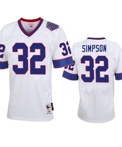 Buffalo Bills O. J. Simpson White Vintage Replica Jersey - Mens