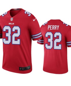 Buffalo Bills Senorise Perry Red Color Rush Legend Jersey