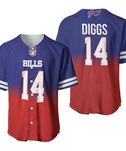 Buffalo Bills Stefon Diggs #14 Great Player Nfl American Football Team Royal Color Crash 3d Designed Allover Gift For Bills Fans Baseball Jersey