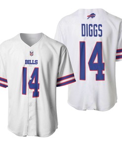 Buffalo Bills Stefon Diggs #14 Nfl Great Player American Football Team Game White 3d Designed Allover Gift For Bills Fans Baseball Jersey