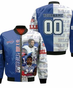 Buffalo Bills Stefon Diggs Customized Pattern Bomber Jacket