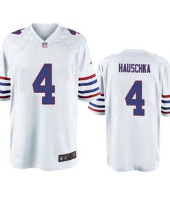 Buffalo Bills Steven Hauschka White Throwback Game Jersey - Men