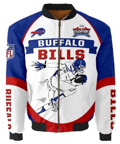 Buffalo Bills Super Bowl LVII Champions Running Man Bomber Jacket
