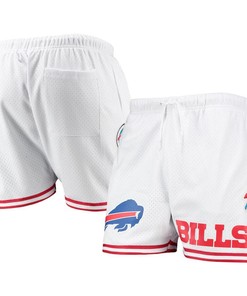 Buffalo Bills Team Standard Mesh Shorts - White/Red