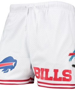 Buffalo Bills Team Standard Mesh Shorts - White/Red