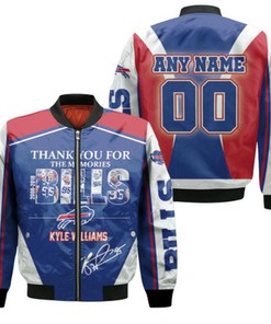 Buffalo Bills Thank You For The Memories Kyle Williams Signature NFL Gift With Custom Name Number For Bills Fans Bomber Jacket