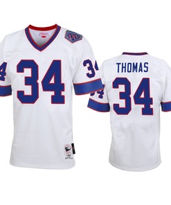 Buffalo Bills Thurman Thomas White Vintage Replica Jersey - Mens