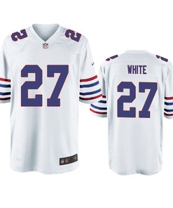 Buffalo Bills Tredavious White White Throwback Game Jersey - Men