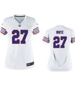 Buffalo Bills Tredavious White White Throwback Game Jersey - Women