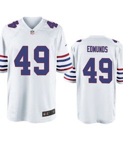 Buffalo Bills Tremaine Edmunds White Throwback Game Jersey - Men