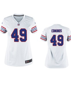 Buffalo Bills Tremaine Edmunds White Throwback Game Jersey - Women