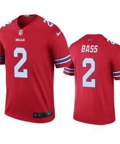 Buffalo Bills Tyler Bass Red Color Rush Legend Jersey