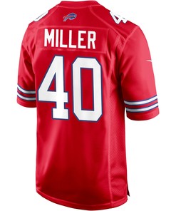 Buffalo Bills Von Miller 40 Alternate Game Jersey - Red Jersey