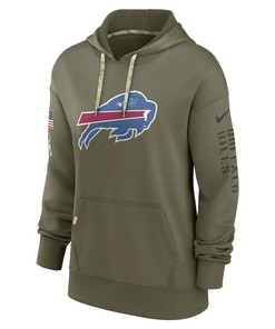 Buffalo Bills Women's 2022 Salute To Service Performance Pullover Hoodie - Olive