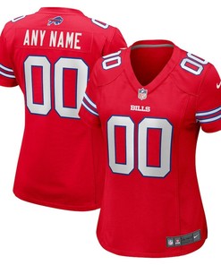 Buffalo Bills Women's Alternate Custom Game Jersey - Red