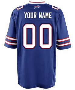 Buffalo Bills Youth Custom 00 Game Jersey - Royal