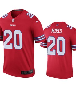 Buffalo Bills Zack Moss Red Color Rush Legend Jersey