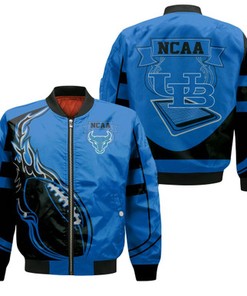 Buffalo Bulls Bomber Jacket  - Fire Football - NCAA