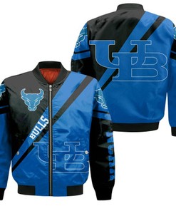 Buffalo Bulls Logo Bomber Jacket Cross Style - NCAA