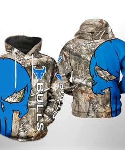 Buffalo Bulls NCAA Camo Veteran Hunting 3D Printed Hoodie/Zipper Hoodie