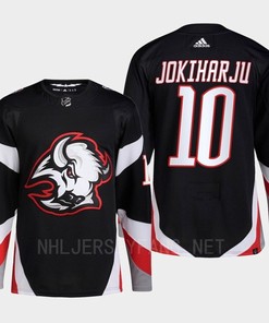 Buffalo Sabres 2022-23 Goathead Third Henri Jokiharju 10 Black Primegreen Jersey Men's
