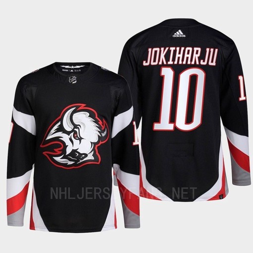 Buffalo Sabres 2022-23 Goathead Third Henri Jokiharju 10 Black Primegreen Jersey Men's