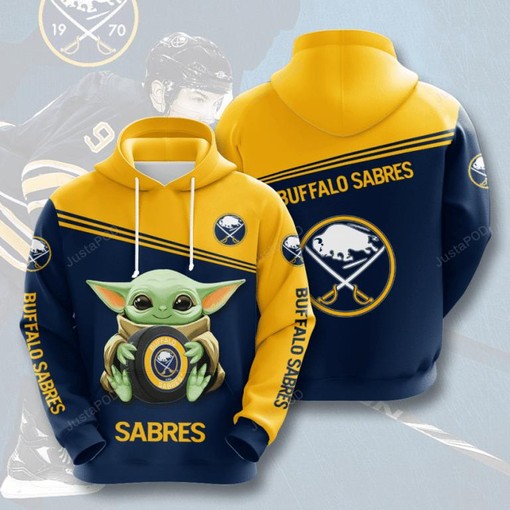 Buffalo Sabres Yoda Baby Yoda 3D Hoodie Zip Hoodie